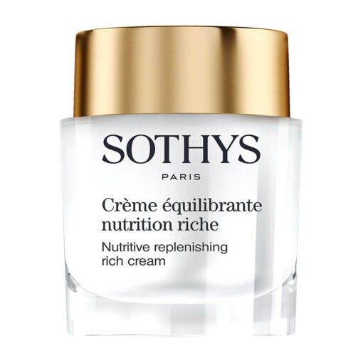 Ontdek de Sothys Crème Equilibrante Riche! Deze veganistische gezichtscrème heeft een smeltende en kalmerende textuur die je huid intens voedt en regenereert.